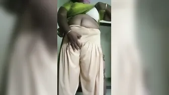 Married Aunty Getting Dressed And Teased In The Bedroom