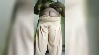 Married Aunty Getting Dressed And Teased In The Bedroom