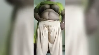 Married Aunty Getting Dressed And Teased In The Bedroom