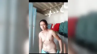 Indian Wife Getting Naked For Her Secret Lover In Bedroom