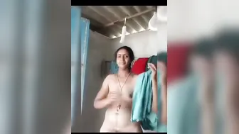 Indian Wife Getting Naked For Her Secret Lover In Bedroom