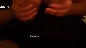 North Indian Aunty Flashing Her Huge Natural Boobs At Camera