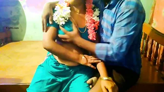 Tamil Aunty Squeezing Her Huge Breasts Smelling Like Jasmine