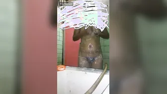 Curvy Aunty Soaping Up Her Big Ass In Shower Getting Ready