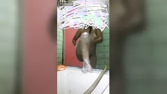 Curvy Aunty Soaping Up Her Big Ass In Shower Getting Ready