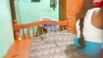 Cheating Village Aunty Riding Young Neighbor While Hubby Gone