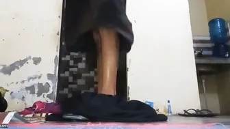 Bengali Aunty Washing Clothes Teasing Me Flashing Her Pussy