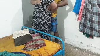 Spreading Her Hairy Pussy Sliding Deep Inside Mature Aunty