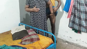 Spreading Her Hairy Pussy Sliding Deep Inside Mature Aunty