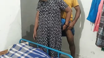 Spreading Her Hairy Pussy Sliding Deep Inside Mature Aunty