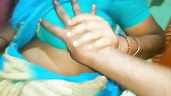 Tamil Aunty Moaning While Getting Her Big Tits Squeezed Hard