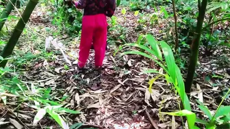 Taking My Village Aunty Deep In The Jungle Behind Our Town