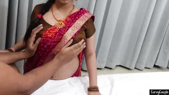 Tamil Aunty Slowly Removing Saree Before Our Hot Fucking Session