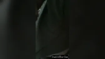 Outdoor Handjob From Horny Aunty With Covered Cock Stroking