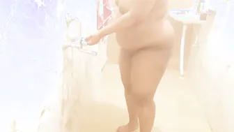 Curvy Aunty Caught On Camera Soaping Her Naked Body In Shower