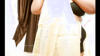 Busty Aunty In Red Saree Getting Her Huge Tits Squeezed Hard