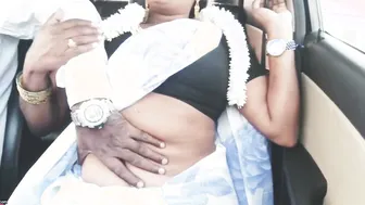 Saree Clad Milf Getting Fucked In Car Giving Dirty Telugu Talk
