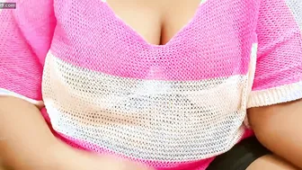 Horny Big Tits Aunty Performing Live Show Rubbing Her Wet Pussy