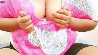 Horny Big Tits Aunty Performing Live Show Rubbing Her Wet Pussy