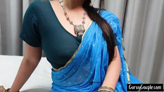 Married Bhabhi Showing Off Curves In Red Saree Before Fucking