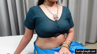Married Bhabhi Showing Off Curves In Red Saree Before Fucking