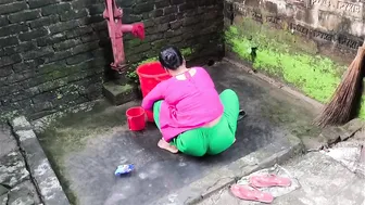 Catching My Stepaunt Washing Clothes And Fucking Her From Back