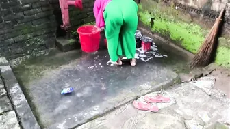 Catching My Stepaunt Washing Clothes And Fucking Her From Back