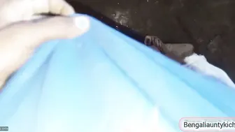 Spreading Her Legs Wide Drilling Aunty Late Night In Darkness