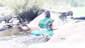 Silk Saree Aunty Getting Pounded Outdoors In The Morning Breeze