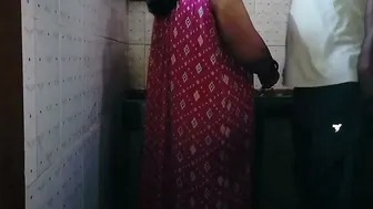 Sneaking Into Neighbor Aunty's Kitchen And Fucking Her There