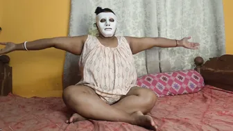 Flexible Desi Aunty Doing Naked Yoga And Getting Spanked Hard