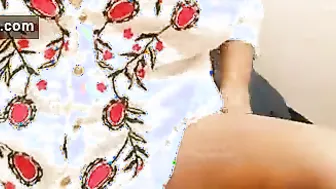 Fondling Indian Married Woman's Heavy Tits Before The Action