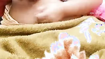 Horny Neighborhood Aunty Showing Off Her Big Boobs At Home Today