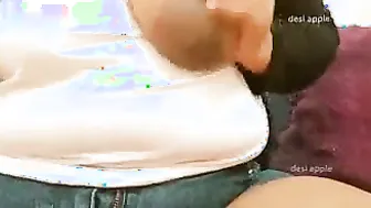 Busty Desi Aunty Showing Off Her Massive Natural Tits