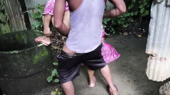 Catching My Sexy Aunty Alone And Fucking Her In The Backyard