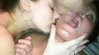 Blasting Loads On My Wife And Her Slutty Friend Both Covered Nicely