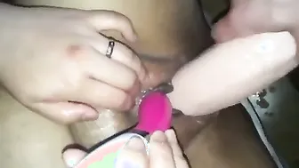 Stretching My Desi Wife's Holes With Thick Dildos At Home