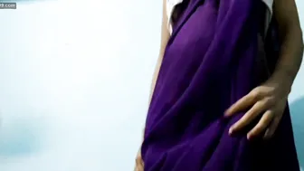 Stripping Her Saree Slowly While Talking Filthy Before Riding Hard