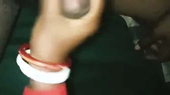 Village Aunty Stroking My Dick Until I Explode All Over Her Hand