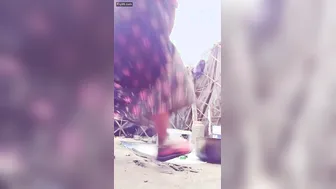 Village Aunty Secretly Meeting Her Young Lover Behind The House