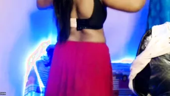 Hot Aunty Slowly Stripping Naked And Showing Off Her Big Tits