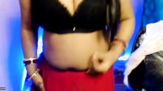 Hot Aunty Slowly Stripping Naked And Showing Off Her Big Tits