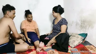 Desi Wife Sharing Herself With Stepsister And Husband Together