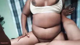 Horny Telugu Aunty Spreading Wide Getting Her Shaved Pussy Fucked