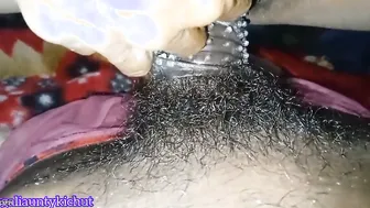 Mummy Ji Getting Fucked At Night Wearing Condom Without Knowing
