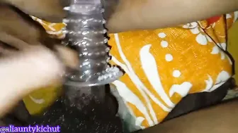 Mummy Ji Getting Fucked At Night Wearing Condom Without Knowing