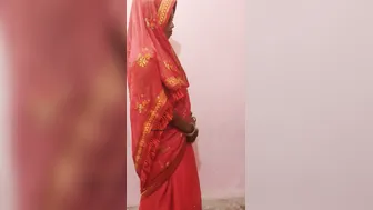 Village Housewife Stripped Out Of Her Red Saree For Hot Sex