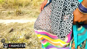 Desi Aunty Flaunting Her Thick Ass Outdoors In Hindi Talking