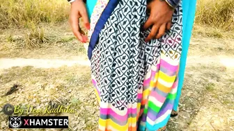 Desi Aunty Flaunting Her Thick Ass Outdoors In Hindi Talking