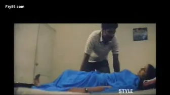 Blue Saree Aunty Stripping And Spreading For The Camera Tonight